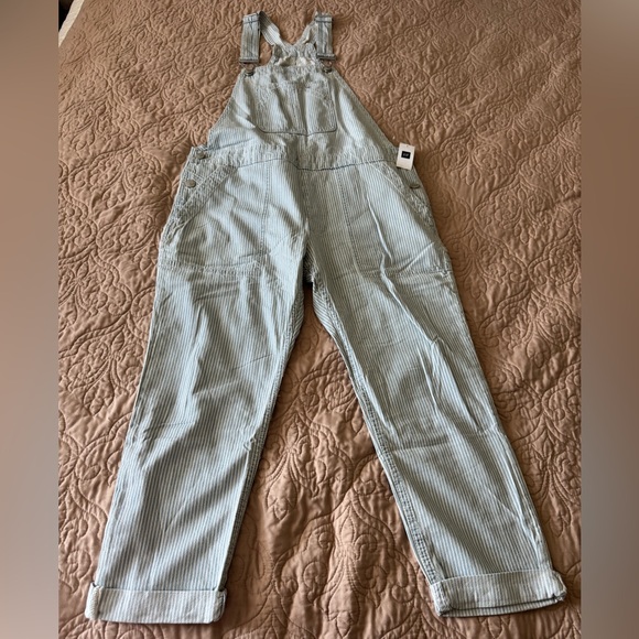 GAP Striped Jumpsuit in Light Blue and White - Picture 5 of 6